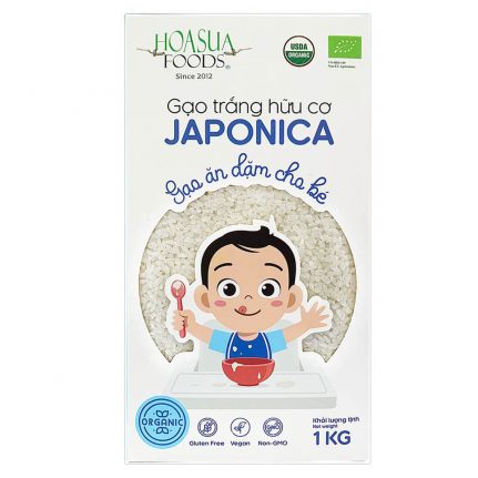 Gạo Japonica hữu cơ (gạo cho bé ăn dặm) 1kg