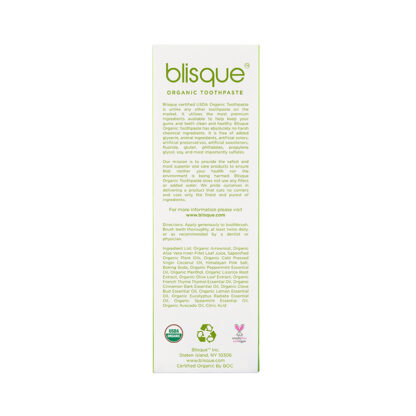 Blisque Organic Toothpaste - Original Herbal Mint Flavor
