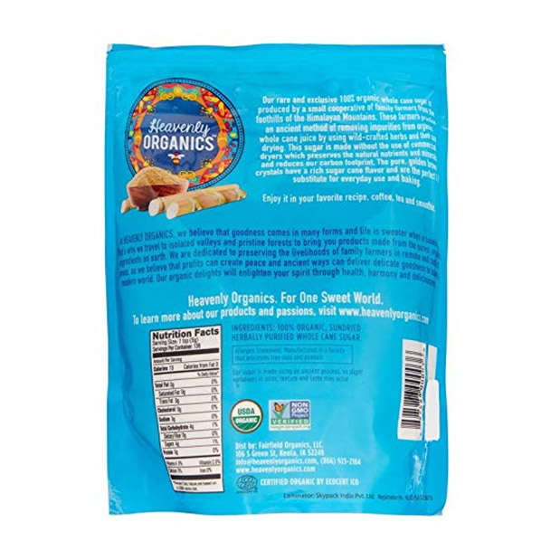 100% organic whole cane sugar