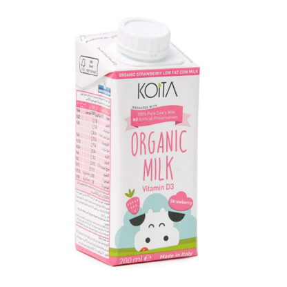 Sữa bò hữu cơ Koita Milk vị dâu ít béo 200ml