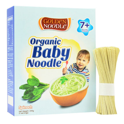 Mì hữu cơ cho trẻ ăn dặm rau bina Golden Noodle 200g
