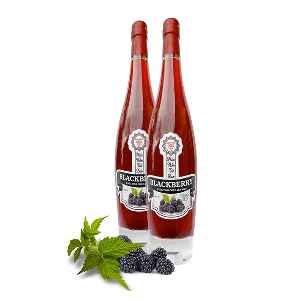 Nước ép nguyên chất phúc bồn tử đen hữu cơ không đường 350ml