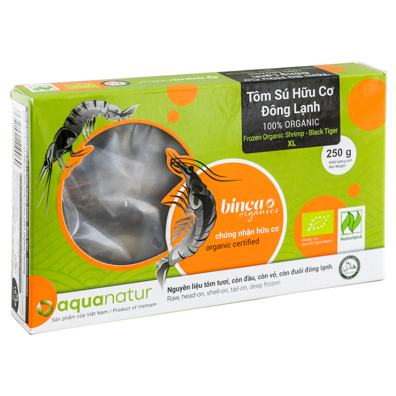 Tôm sú hữu cơ size XL Binca 250g