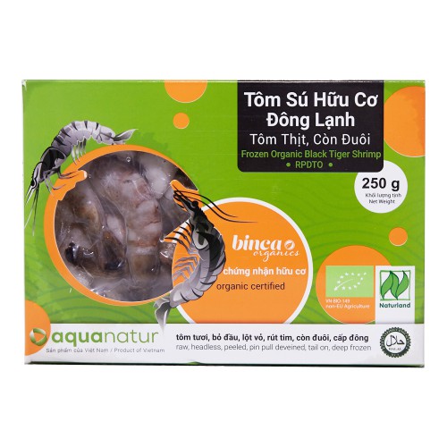 Tôm sú hữu cơ lột vỏ Binca 250g