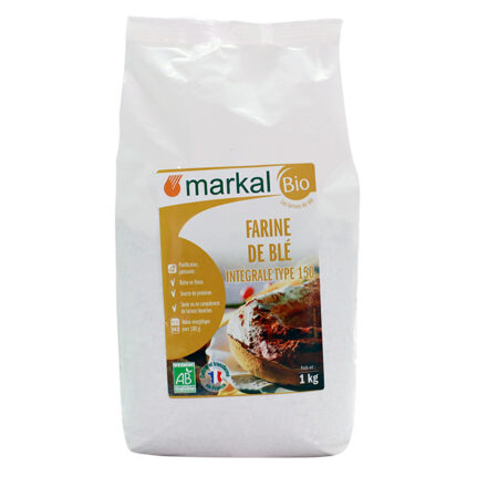 Bột mì nguyên cám hữu cơ T150 Markal 1kg