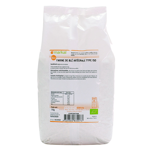 Bột mì nguyên cám hữu cơ T150 Markal 1kg