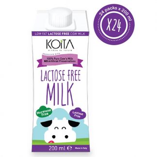 Sữa bò hữu cơ Koita Milk ít béo không chứa Lactose 200ml