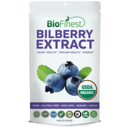 Bột quả việt quất đen (Bilberry) hữu cơ BioFinest
