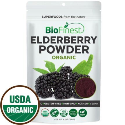 Bột quả cơm cháy đen (elderberry) hữu cơ BioFinest