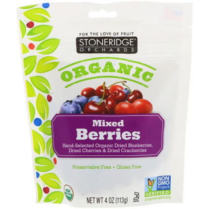 Hỗn hợp cherry, blueberry, cranberry hữu cơ sấy khô Stoneridge Orchards