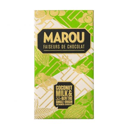 Marou: Sô cô la Bến Tre 55% vị sữa dừa 80g